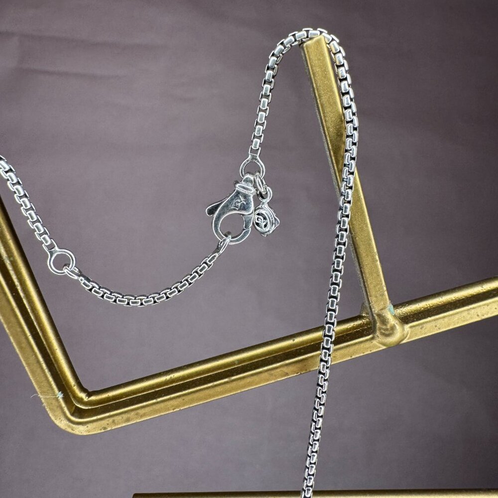 David Yurman .925 Sterling Silver 1.7mmBox Chain Necklace 19''-20"